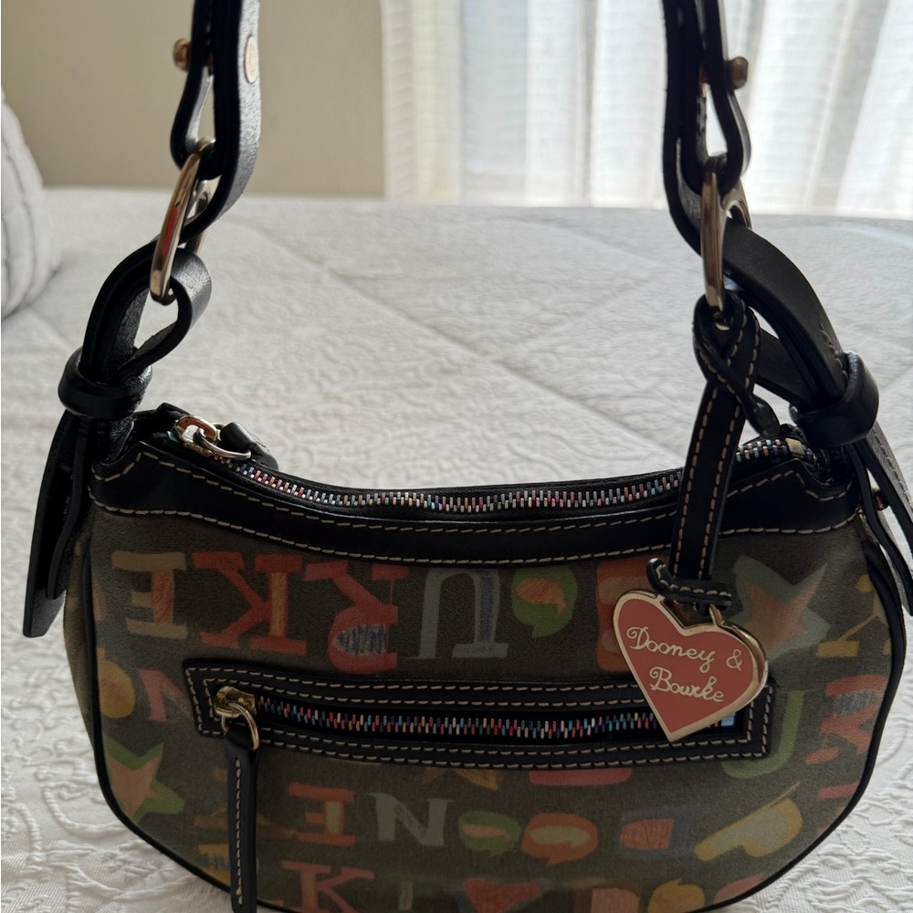 Dooney & Bourke Black rainbow Graffiti Print Shoulder Bag